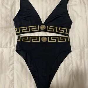 Versace swim top and bottom NEW never worn